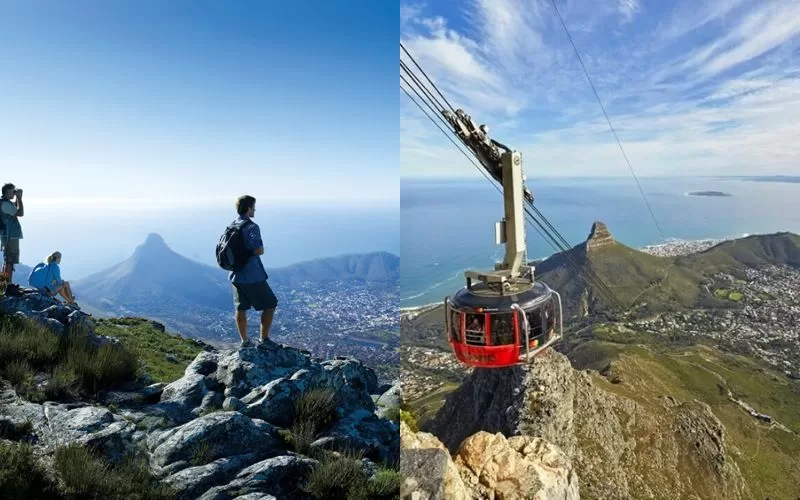 Hiking vs. Cableway Table Mountain