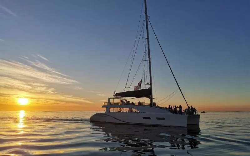 Sunset Magic on Mirage Catamaran