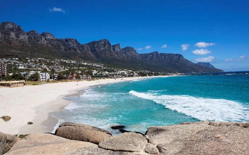 Waves at Muizenberg Beach